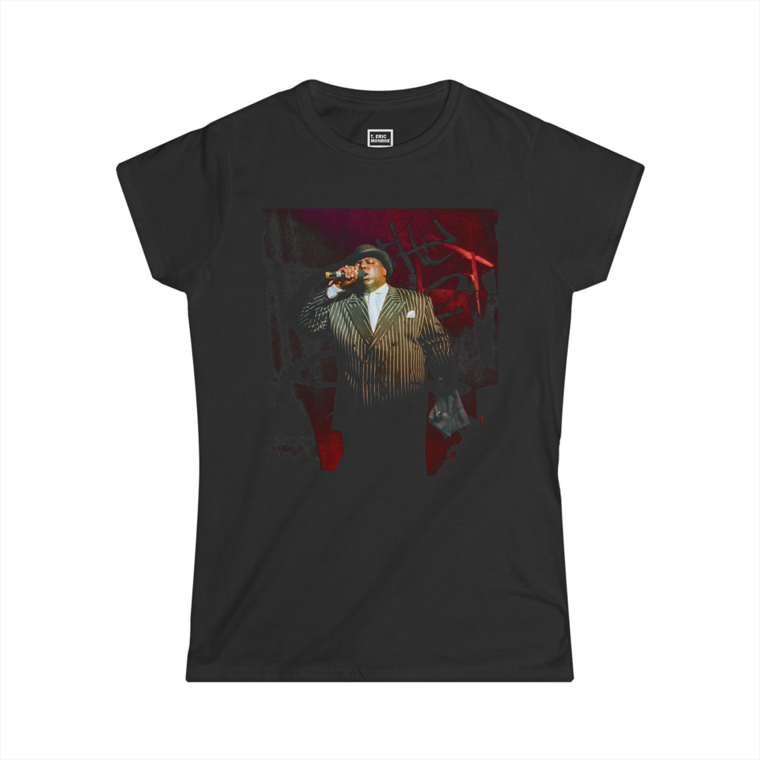 Biggie Smalls Big Poppa Women's Softstyle Tee (black t-shirt)