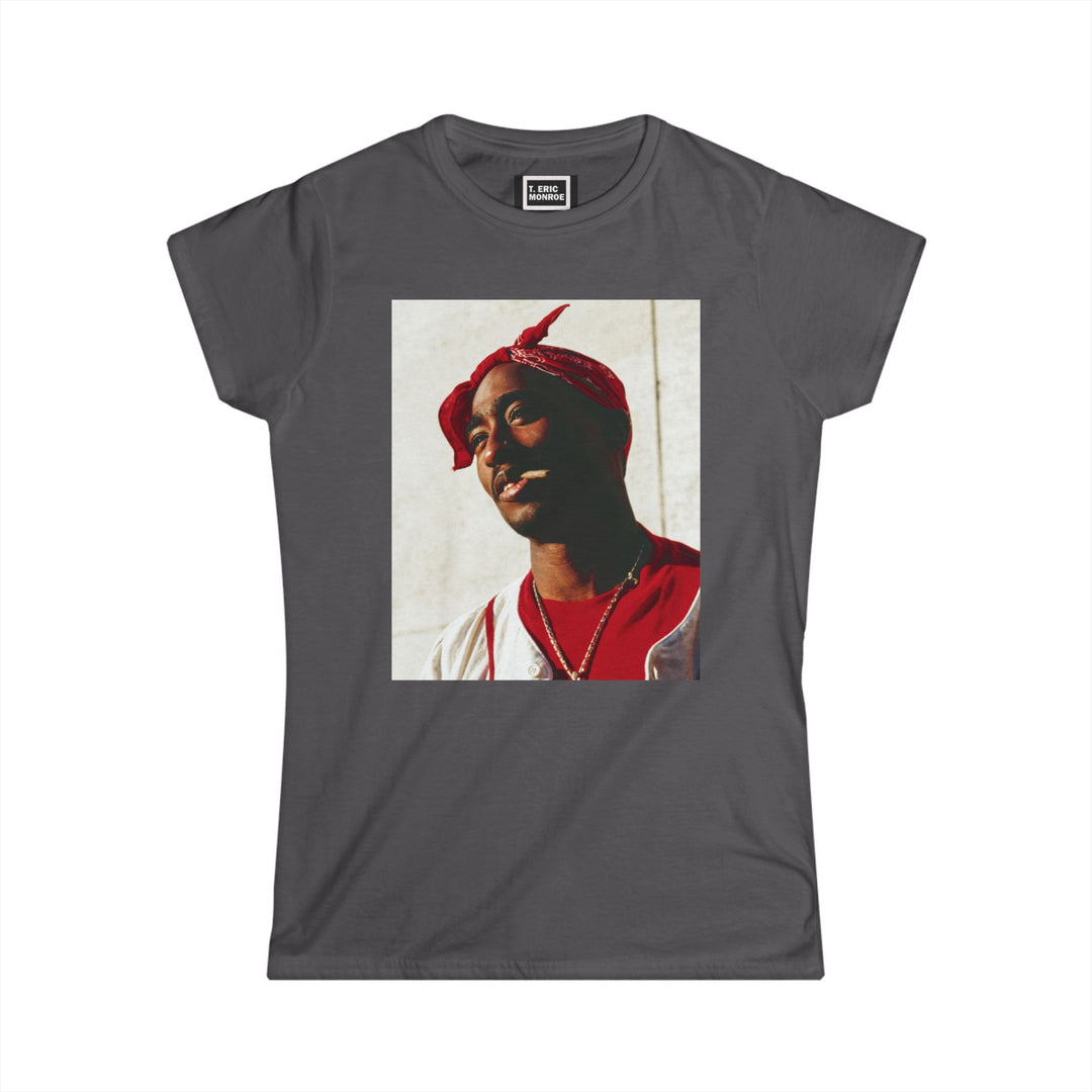 Tupac Shakur, Blunt Smile Women's Softstyle Tee