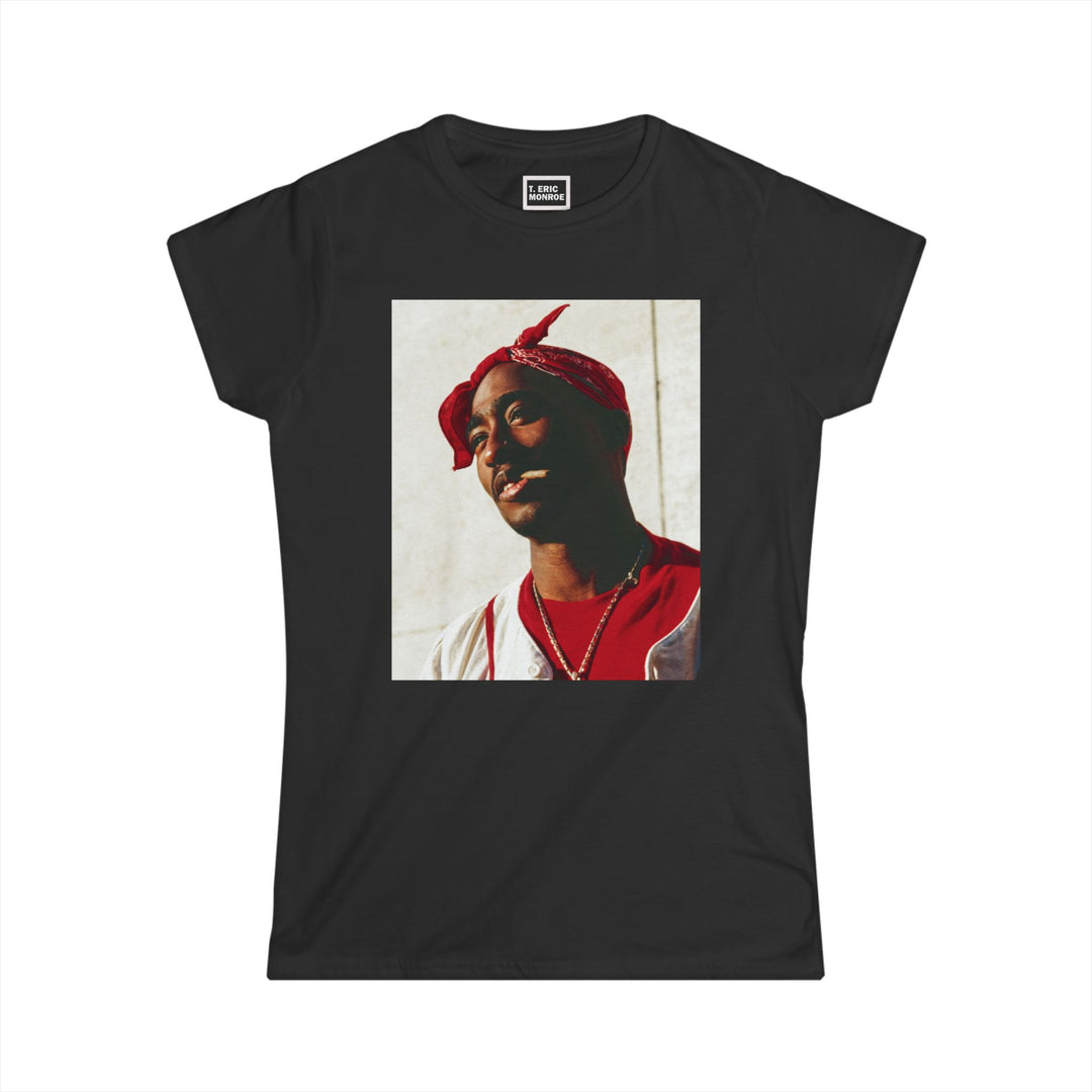 Tupac Shakur, Blunt Smile Women's Softstyle Tee