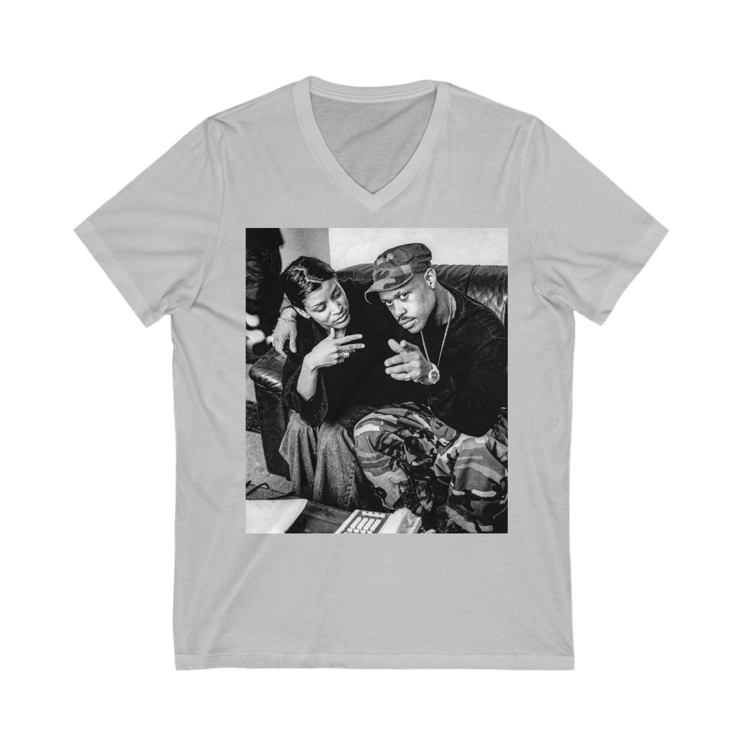 Guru (Gangstarr) & Ladybug Mecca Short Sleeve V-Neck (multi-color)