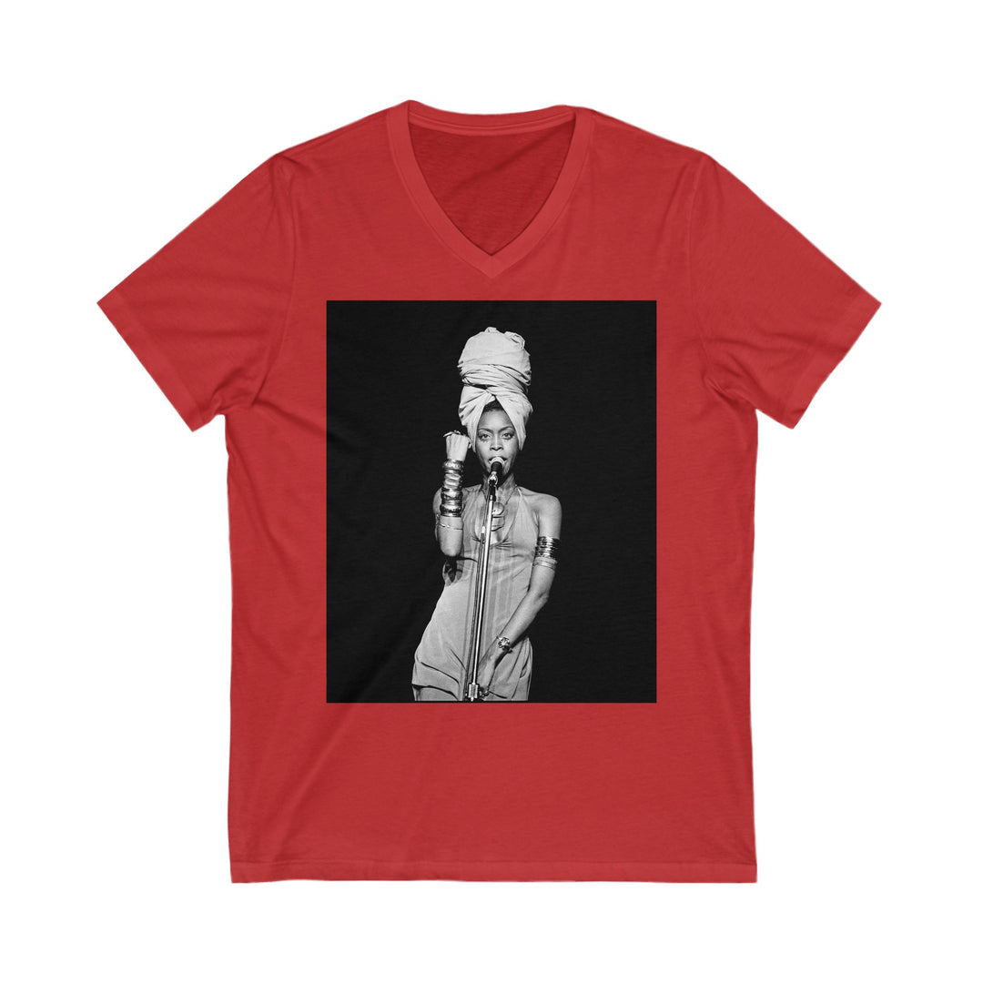 Erykah Badu Short Sleeve V-Neck Tee (multi-color)